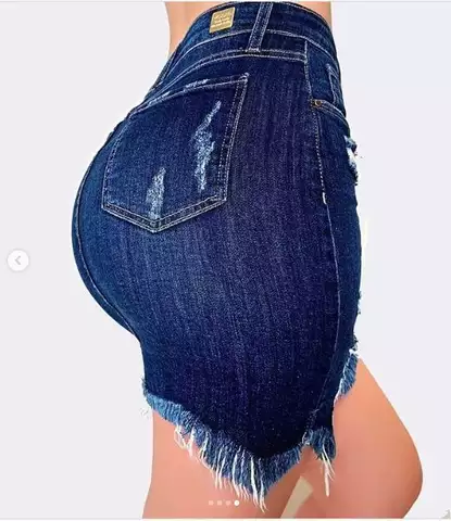 Ripped denim jean skirt